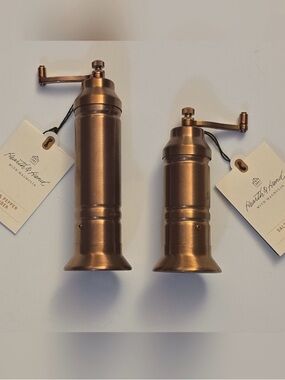 Hearth & Hand Copper Tone Salt and Pepper Grinders Set